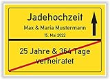 Geschenk Jadehochzeit Ortsschild Bild...