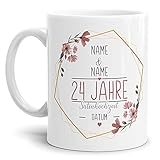 Tasse zum Hochzeitstag Satin Hochzeit -...