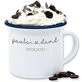 Emaille Tasse Blechtasse - Hochzeit -...