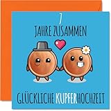 Stuff4 7. Hochzeitstag Karte Liebe - 7...