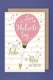 Hochzeitstag Karte Grußkarte Golddruck...