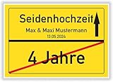 Geschenkidee zur Seidenhochzeit 4 Jahre...