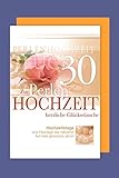 Perlenhochzeit 30 Hochzeitstag Karte...