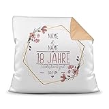 Tassendruck Kissen Hochzeitstag Türkis...