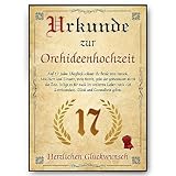 Urkunde zum 17. Hochzeitstag Geschenk...
