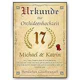 Personalisierte Urkunde zum 17....