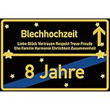 vanva Blechhochzeit Schild Blechhochzeit...