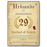 Personalisierte Urkunde zum 29....