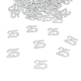 Oblique Unique® Konfetti Zahl 25 Silber...