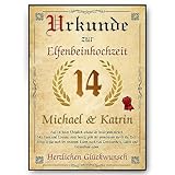 Personalisierte Urkunde zum 14....