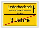 Geschenkidee zur Lederhochzeit - 3 Jahre...