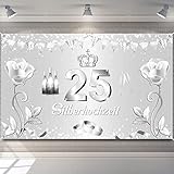 Silberhochzeit Banner Deko, Groß 25....