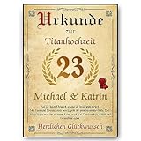 Personalisierte Urkunde zum 23....
