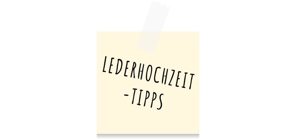 Lederne Hochzeit Tipps