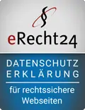 erecht24 siegel datenschutzerklaerung blau